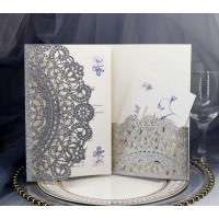 Silvery Invitation Marriage Invitation Card Slap-up Business Card Customization